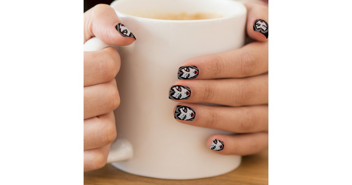 Halloween Fingernails Vampire Nails Costume Minx Nail Wraps Zazzle Com