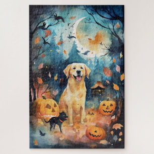 Halloween Finnish Lappund With Pumpkins Scary Jigsaw Puzzle