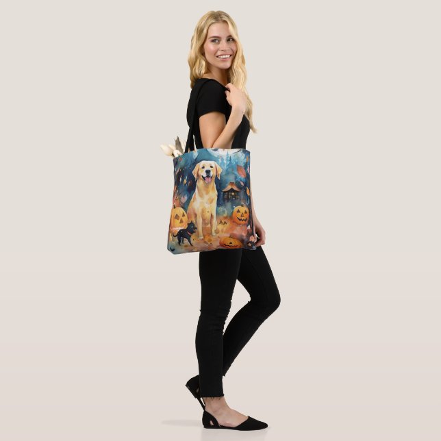 Halloween Finnish Lappund With Pumpkins Scary  Tote Bag (On Model)