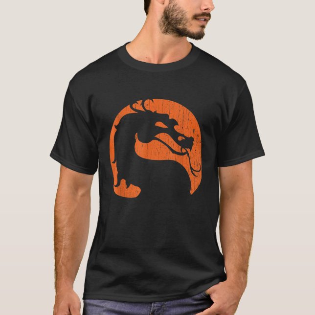 Halloween Fire Breathing Dragon Beast Pumpkin Jack T-Shirt (Front)
