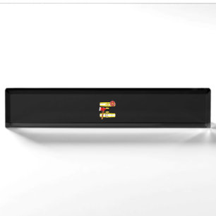 Halloween Firefighter Costume Fan Men Women Desk Name Plate