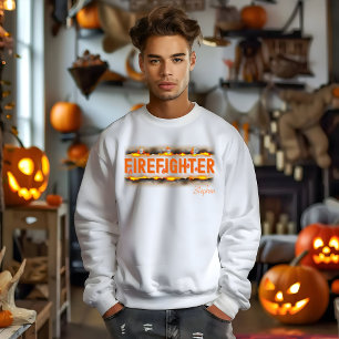 Halloween firefighter hoodie with name