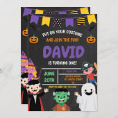 Halloween First Birthday Party Costume Spooky Invitation (Front/Back)
