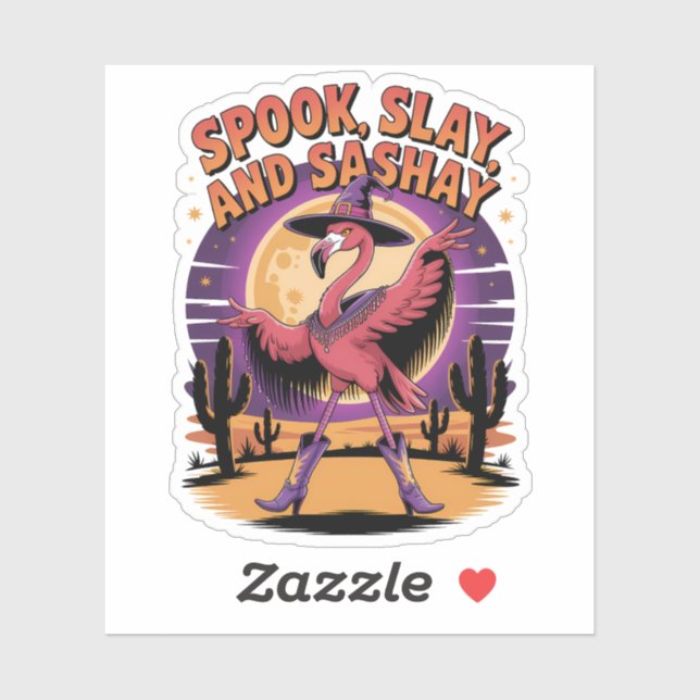 Halloween Flamingo Humor  Sticker (Sheet)
