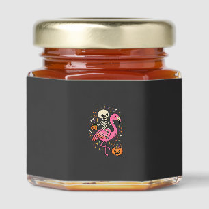 Halloween Flamingo Skeleton Candy Bucket Vector De Honey Jar Favors