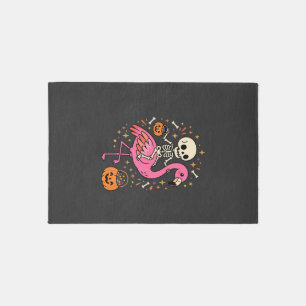 Halloween Flamingo Skeleton Candy Bucket Vector De Rug