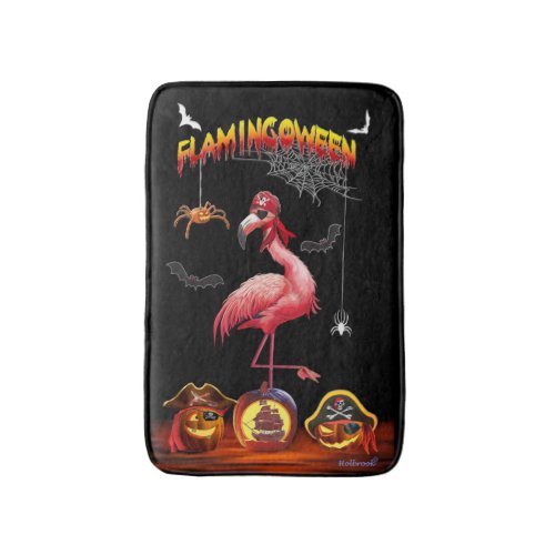 HALLOWEEN FLAMINGOWEEN  PIRATE BATH MAT