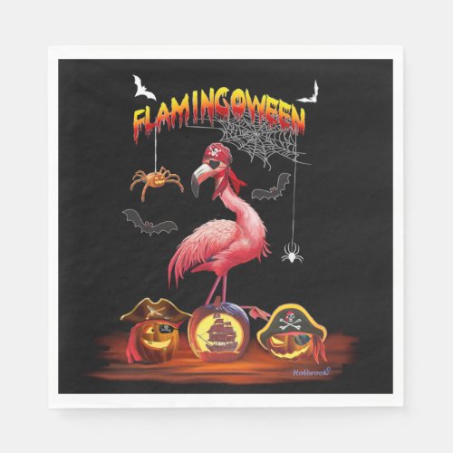 HALLOWEEN FLAMINGOWEEN  PIRATE NAPKINS