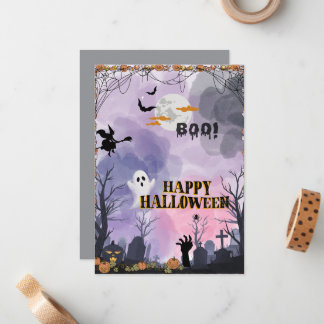 Halloween Flat Card – Spooky Greeting Card