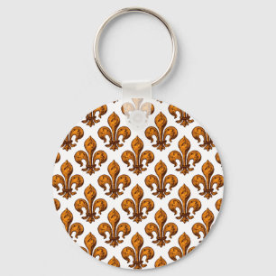 Halloween Fleur de lis Keychain