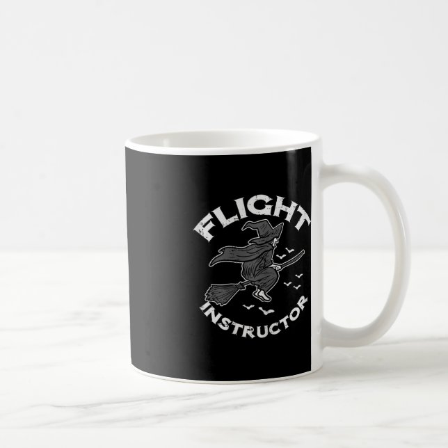 Halloween Flight Instructor Witch Funny Costume Wo Coffee Mug (Right)