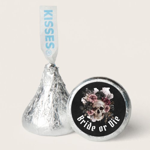 Halloween Floral Skull Bride or Die Bridal Shower Hershey®'s Kisses®