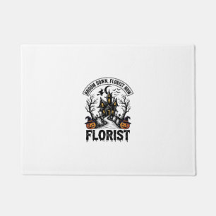 Halloween Florist Witch Vintage Haunted House Shir Doormat