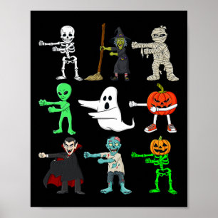 Halloween Floss Like A Boss Monsters Boys Girls Ki Poster