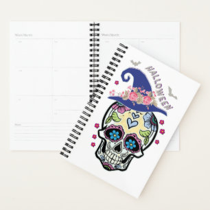 Halloween Flower Skull Planner
