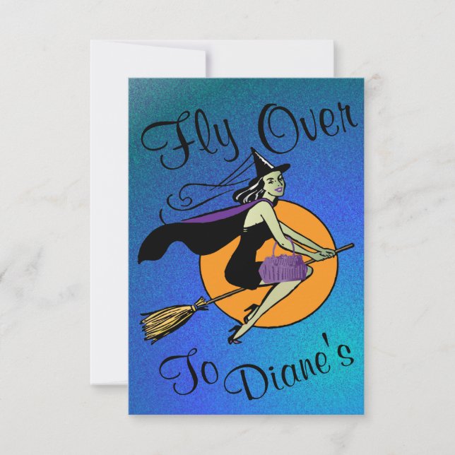 Halloween - Fly Over Invitation (Front)