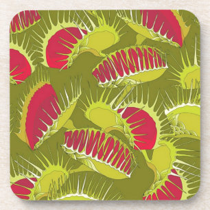halloween fly trap beverage coaster