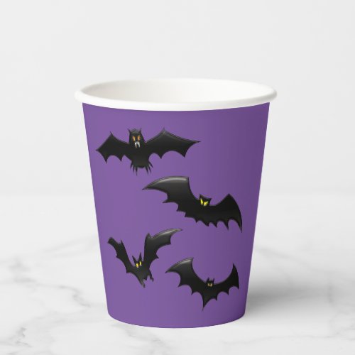 Halloween Flying Bats  Paper Cups