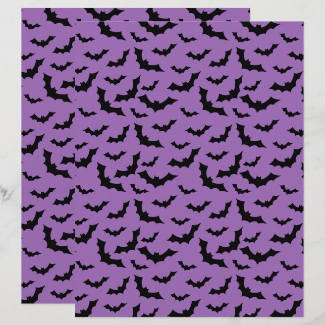 Halloween Flying Bats Print, Spooky Bat Pattern (Front/Back)