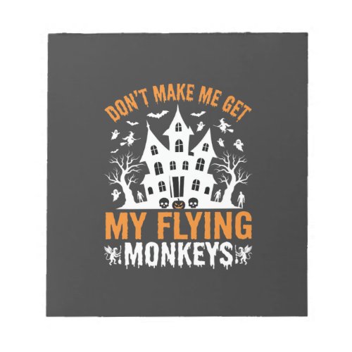 Halloween Flying Monkeys Haunted House Graphic Notepad