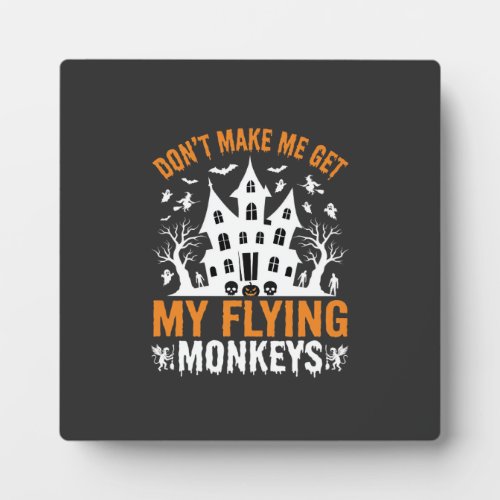 Halloween Flying Monkeys Haunted House Graphic Plaque