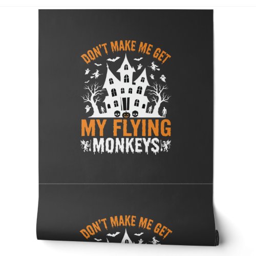 Halloween Flying Monkeys Haunted House Graphic Wallpaper