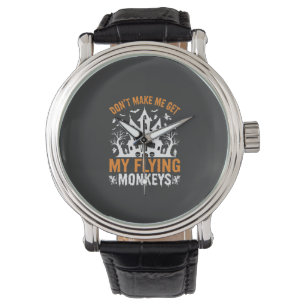 Halloween Flying Monkeys Haunted House Graphic Watch