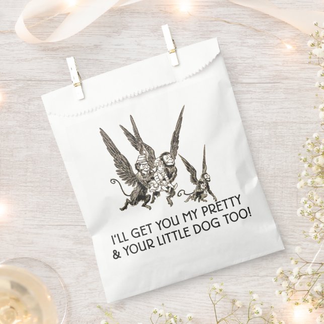 Halloween Flying Monkeys Wizard Of Oz Favor Bag (Clipped)