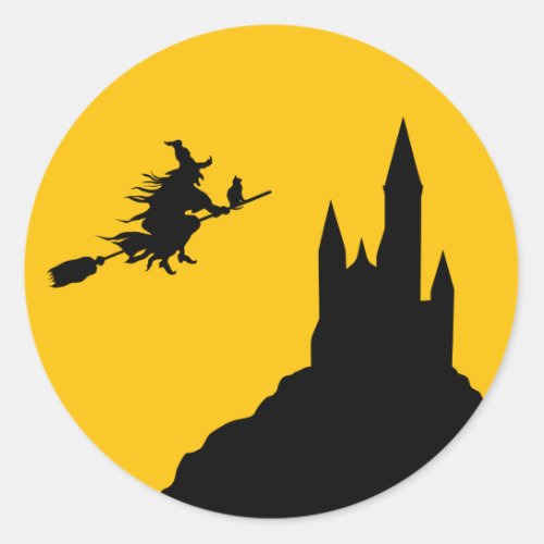 Halloween Flying Witch Stickers