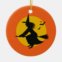 Halloween Flying Witch Tree Ornament
