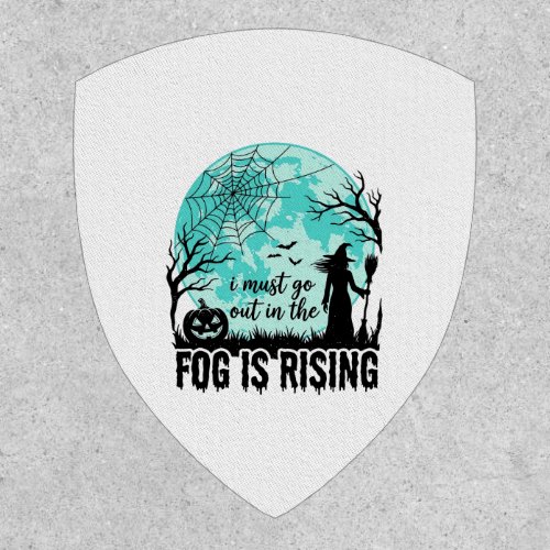 Halloween Fog Is Rising Witch Pumpkin Vintage Shir Patch