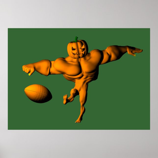 Halloween Football League Kickoff Poster (Front)