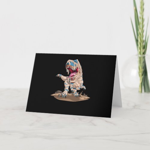Halloween for Boys Kids Dinosaur T rex Mummy Pumpk Card