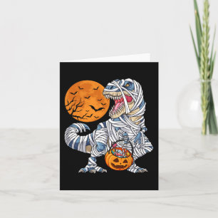 Halloween for Boys Men Dinosaur Trex Mummy Pumpki Card