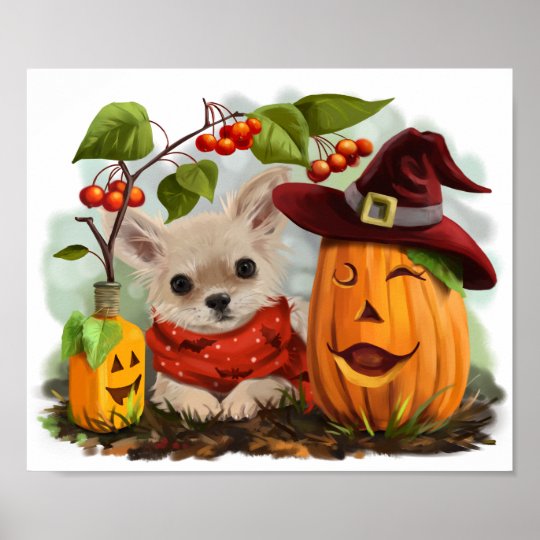 Halloween for Chihuahuas Poster | Zazzle.com
