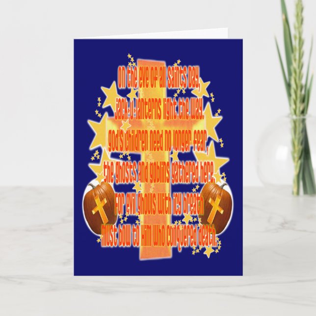 Halloween for Christians (Poem) Card (Front)