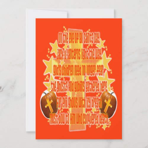 Halloween for Christians Poem Card