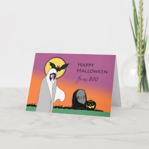 Halloween for My Boo, Boo-friend, Ghost, Bat Card