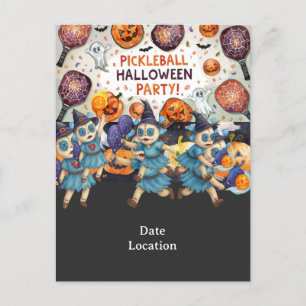 Halloween for Pickleball Player Party invitation 