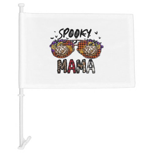 Halloween For Women Funny Halloween Spooky Mama Car Flag