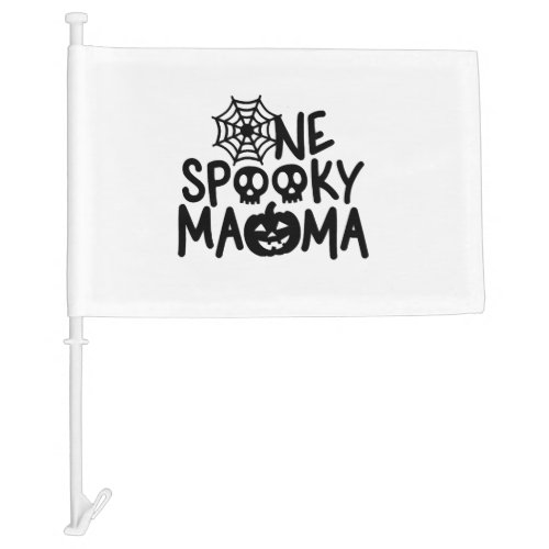 Halloween For Women Halloween One Spooky Mamma Car Flag