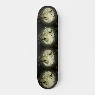 Halloween Forest, Bats, Landscape Skateboard