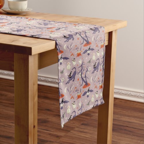 Halloween Forest Spirits Pattern Medium Table Runner