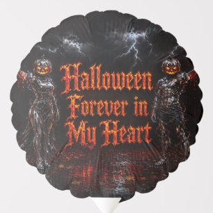 Halloween Forever In My Heart Gothic Pumpkin Jack Balloon