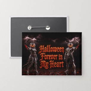 Halloween Forever In My Heart Gothic Pumpkin Jack Button