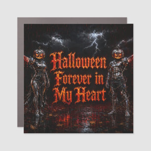 Halloween Forever In My Heart Gothic Pumpkin Jack Car Magnet