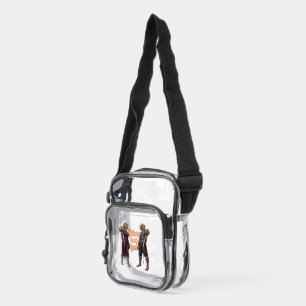 Halloween Forever In My Heart Gothic Pumpkin Jack Clear Crossbody Bag