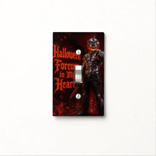 Halloween Forever In My Heart Gothic Pumpkin Jack Light Switch Cover