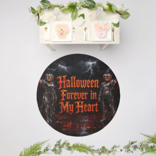 Halloween Forever In My Heart Gothic Pumpkin Jack Outdoor Rug