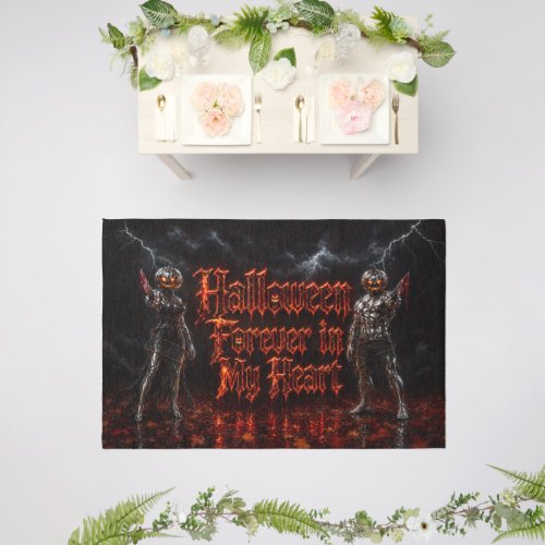 Halloween Forever In My Heart Gothic Pumpkin Jack Outdoor Rug